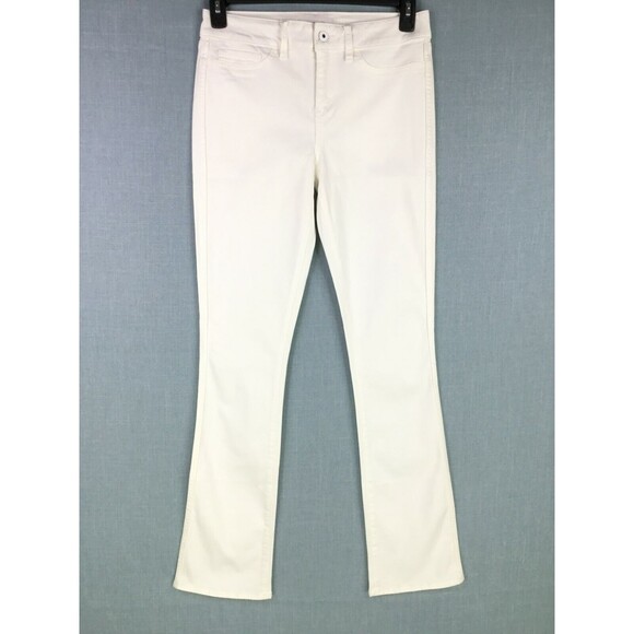 Yummie Mid Rise Bootcut Jeans Womens Sz 29 Slimming Tummy Control White JY7-016 - Picture 2 of 11